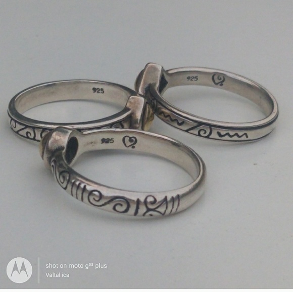 BRIGHTON *SOLID* Sterling Silver Etched Ring Trip - Picture 6 of 8